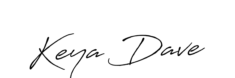 Make a beautiful signature design for name Keya Dave. With this signature (Antro_Vectra_Bolder) style, you can create a handwritten signature for free. Keya Dave signature style 7 images and pictures png