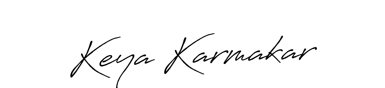 Use a signature maker to create a handwritten signature online. With this signature software, you can design (Antro_Vectra_Bolder) your own signature for name Keya Karmakar. Keya Karmakar signature style 7 images and pictures png