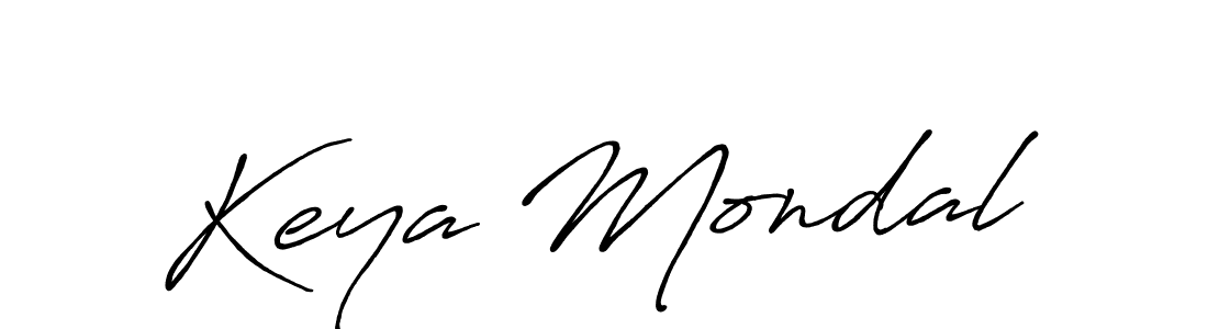 Make a beautiful signature design for name Keya Mondal. With this signature (Antro_Vectra_Bolder) style, you can create a handwritten signature for free. Keya Mondal signature style 7 images and pictures png