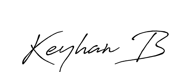 Make a beautiful signature design for name Keyhan B. With this signature (Antro_Vectra_Bolder) style, you can create a handwritten signature for free. Keyhan B signature style 7 images and pictures png