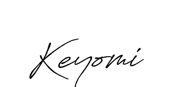 Use a signature maker to create a handwritten signature online. With this signature software, you can design (Antro_Vectra_Bolder) your own signature for name Keyomi. Keyomi signature style 7 images and pictures png