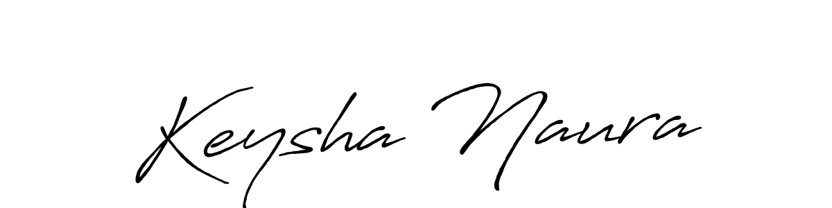 Make a beautiful signature design for name Keysha Naura. With this signature (Antro_Vectra_Bolder) style, you can create a handwritten signature for free. Keysha Naura signature style 7 images and pictures png