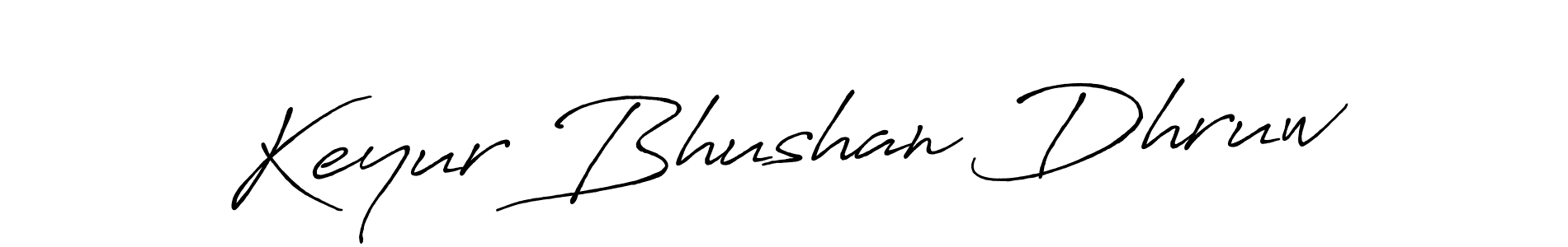 Use a signature maker to create a handwritten signature online. With this signature software, you can design (Antro_Vectra_Bolder) your own signature for name Keyur Bhushan Dhruw. Keyur Bhushan Dhruw signature style 7 images and pictures png