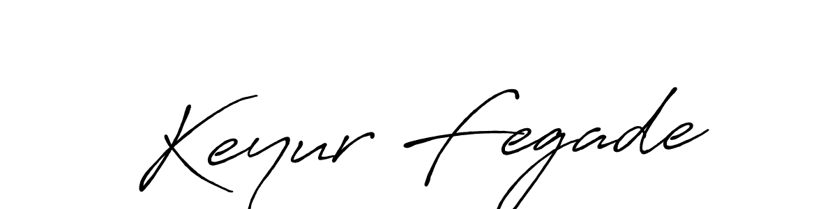 Make a beautiful signature design for name Keyur Fegade. With this signature (Antro_Vectra_Bolder) style, you can create a handwritten signature for free. Keyur Fegade signature style 7 images and pictures png