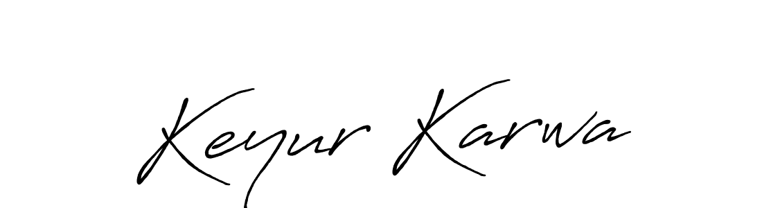 Use a signature maker to create a handwritten signature online. With this signature software, you can design (Antro_Vectra_Bolder) your own signature for name Keyur Karwa. Keyur Karwa signature style 7 images and pictures png