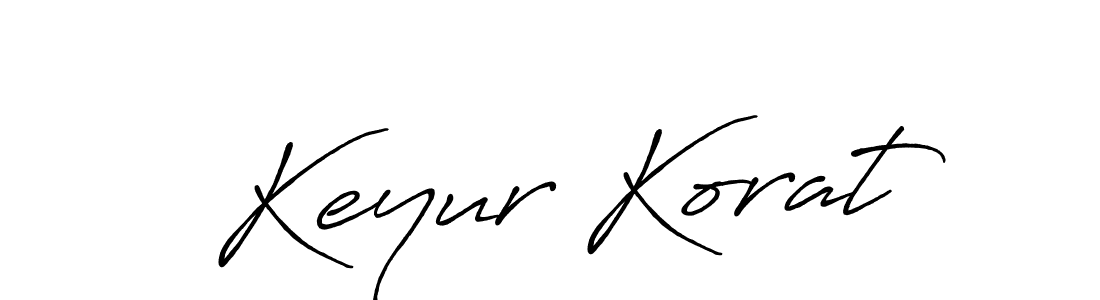 Design your own signature with our free online signature maker. With this signature software, you can create a handwritten (Antro_Vectra_Bolder) signature for name Keyur Korat. Keyur Korat signature style 7 images and pictures png
