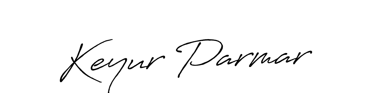 Design your own signature with our free online signature maker. With this signature software, you can create a handwritten (Antro_Vectra_Bolder) signature for name Keyur Parmar. Keyur Parmar signature style 7 images and pictures png