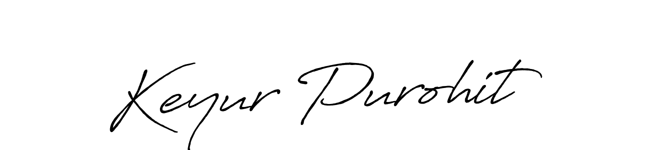 How to make Keyur Purohit name signature. Use Antro_Vectra_Bolder style for creating short signs online. This is the latest handwritten sign. Keyur Purohit signature style 7 images and pictures png