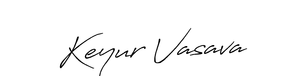 Design your own signature with our free online signature maker. With this signature software, you can create a handwritten (Antro_Vectra_Bolder) signature for name Keyur Vasava. Keyur Vasava signature style 7 images and pictures png