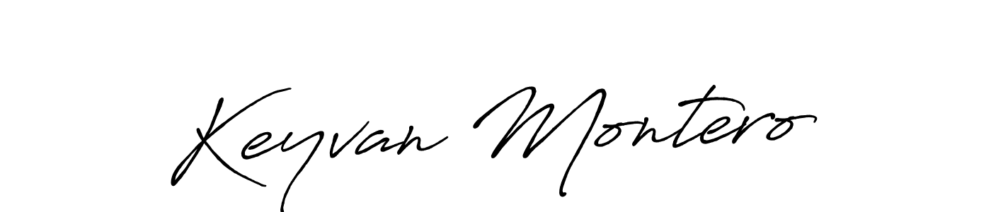 Create a beautiful signature design for name Keyvan Montero. With this signature (Antro_Vectra_Bolder) fonts, you can make a handwritten signature for free. Keyvan Montero signature style 7 images and pictures png