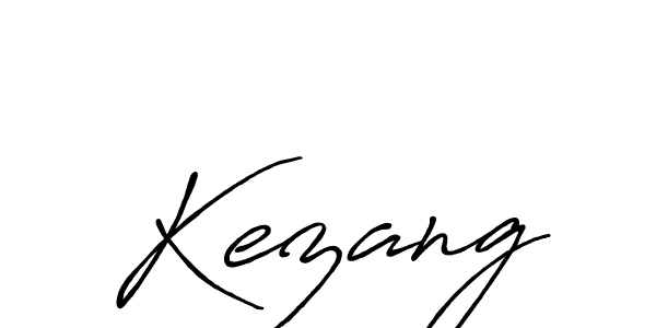 Kezang stylish signature style. Best Handwritten Sign (Antro_Vectra_Bolder) for my name. Handwritten Signature Collection Ideas for my name Kezang. Kezang signature style 7 images and pictures png
