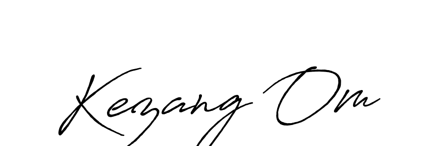 Create a beautiful signature design for name Kezang Om. With this signature (Antro_Vectra_Bolder) fonts, you can make a handwritten signature for free. Kezang Om signature style 7 images and pictures png