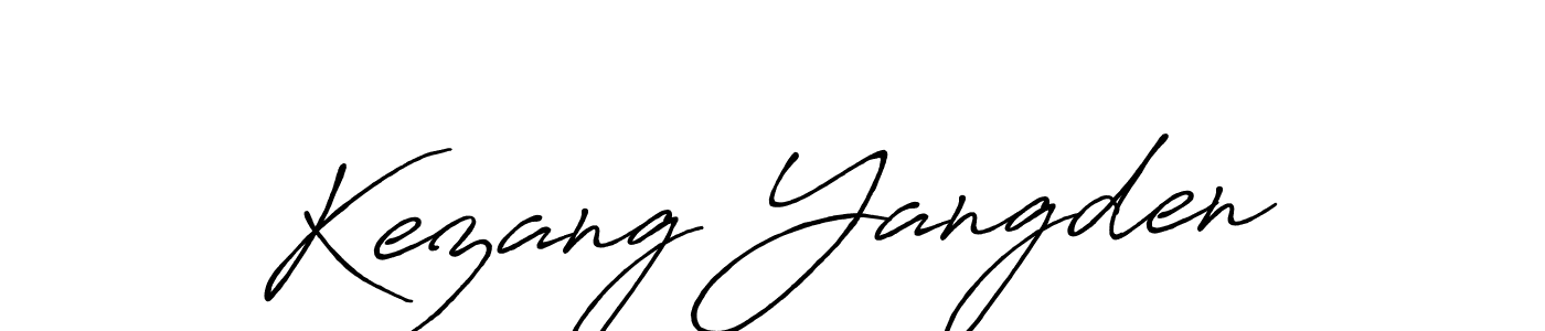 Design your own signature with our free online signature maker. With this signature software, you can create a handwritten (Antro_Vectra_Bolder) signature for name Kezang Yangden. Kezang Yangden signature style 7 images and pictures png