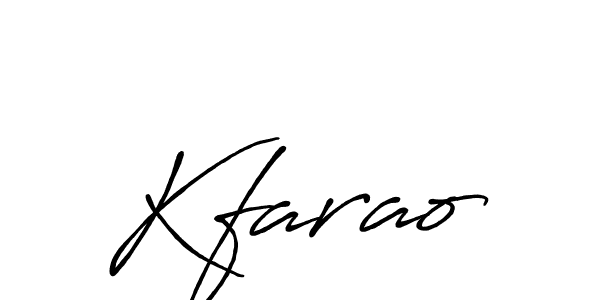 Use a signature maker to create a handwritten signature online. With this signature software, you can design (Antro_Vectra_Bolder) your own signature for name Kfarao. Kfarao signature style 7 images and pictures png