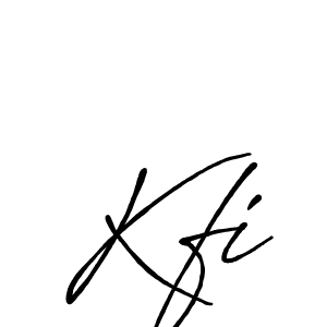 How to make Kfi signature? Antro_Vectra_Bolder is a professional autograph style. Create handwritten signature for Kfi name. Kfi signature style 7 images and pictures png