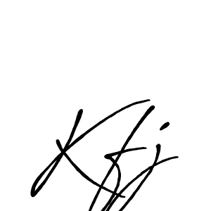 Also we have Kfj name is the best signature style. Create professional handwritten signature collection using Antro_Vectra_Bolder autograph style. Kfj signature style 7 images and pictures png