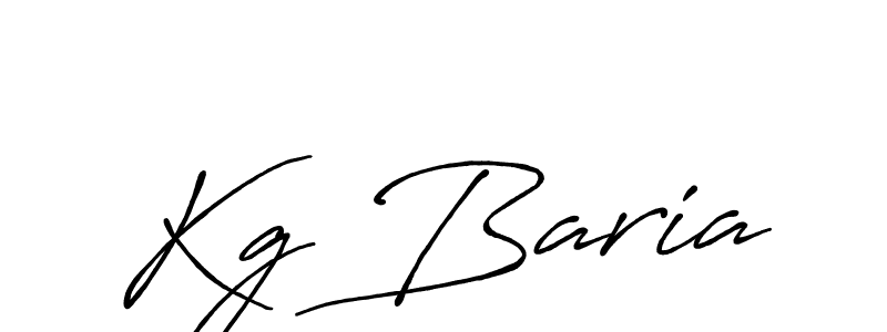 Kg Baria stylish signature style. Best Handwritten Sign (Antro_Vectra_Bolder) for my name. Handwritten Signature Collection Ideas for my name Kg Baria. Kg Baria signature style 7 images and pictures png