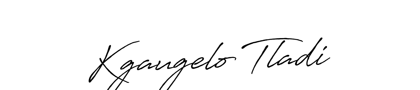 Create a beautiful signature design for name Kgaugelo Tladi. With this signature (Antro_Vectra_Bolder) fonts, you can make a handwritten signature for free. Kgaugelo Tladi signature style 7 images and pictures png