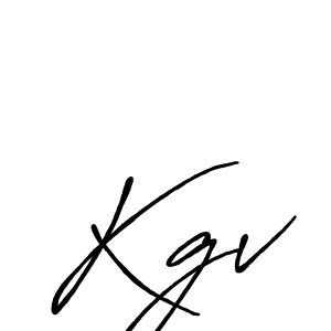 Kgv stylish signature style. Best Handwritten Sign (Antro_Vectra_Bolder) for my name. Handwritten Signature Collection Ideas for my name Kgv. Kgv signature style 7 images and pictures png