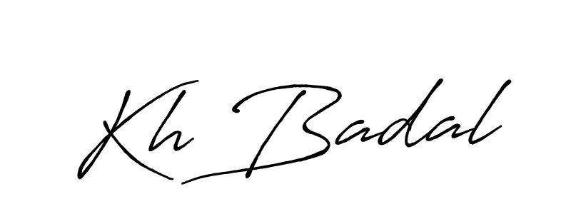 Kh Badal stylish signature style. Best Handwritten Sign (Antro_Vectra_Bolder) for my name. Handwritten Signature Collection Ideas for my name Kh Badal. Kh Badal signature style 7 images and pictures png