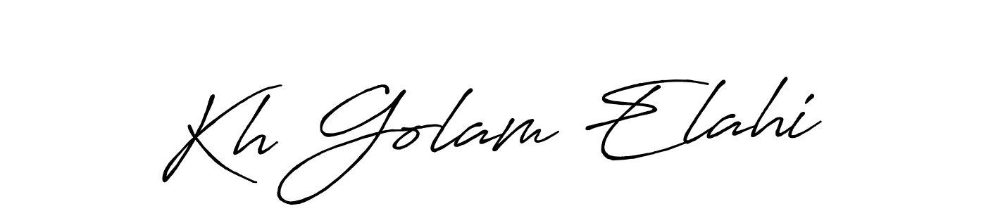 The best way (Antro_Vectra_Bolder) to make a short signature is to pick only two or three words in your name. The name Kh Golam Elahi include a total of six letters. For converting this name. Kh Golam Elahi signature style 7 images and pictures png