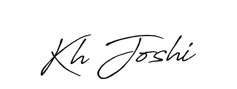 You should practise on your own different ways (Antro_Vectra_Bolder) to write your name (Kh Joshi) in signature. don't let someone else do it for you. Kh Joshi signature style 7 images and pictures png