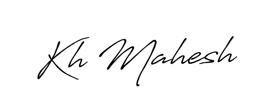 You should practise on your own different ways (Antro_Vectra_Bolder) to write your name (Kh Mahesh) in signature. don't let someone else do it for you. Kh Mahesh signature style 7 images and pictures png