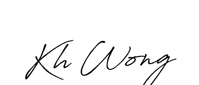 Design your own signature with our free online signature maker. With this signature software, you can create a handwritten (Antro_Vectra_Bolder) signature for name Kh Wong. Kh Wong signature style 7 images and pictures png