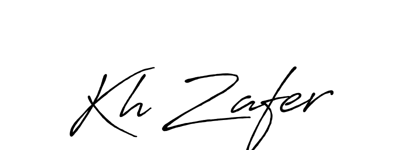 Create a beautiful signature design for name Kh Zafer. With this signature (Antro_Vectra_Bolder) fonts, you can make a handwritten signature for free. Kh Zafer signature style 7 images and pictures png