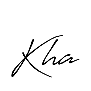 Create a beautiful signature design for name Kha. With this signature (Antro_Vectra_Bolder) fonts, you can make a handwritten signature for free. Kha signature style 7 images and pictures png