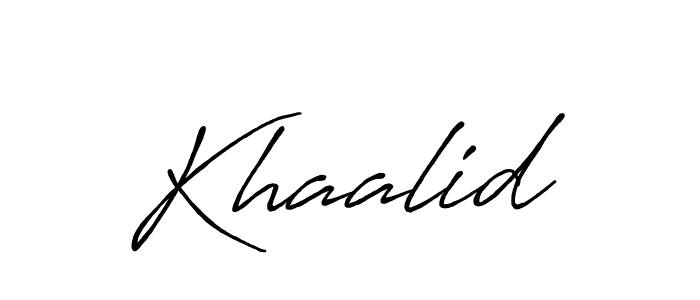 if you are searching for the best signature style for your name Khaalid. so please give up your signature search. here we have designed multiple signature styles  using Antro_Vectra_Bolder. Khaalid signature style 7 images and pictures png