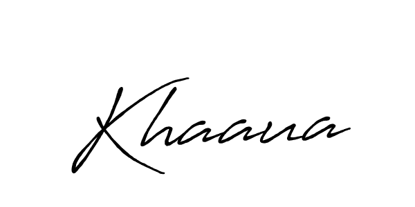 Khaaua stylish signature style. Best Handwritten Sign (Antro_Vectra_Bolder) for my name. Handwritten Signature Collection Ideas for my name Khaaua. Khaaua signature style 7 images and pictures png