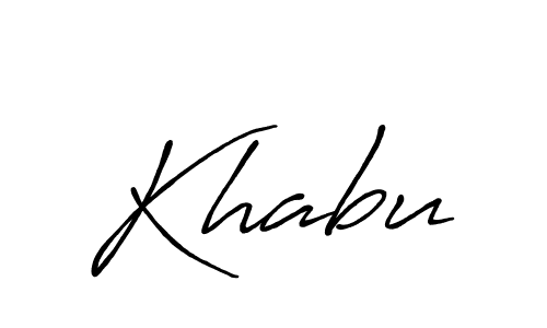 Khabu stylish signature style. Best Handwritten Sign (Antro_Vectra_Bolder) for my name. Handwritten Signature Collection Ideas for my name Khabu. Khabu signature style 7 images and pictures png