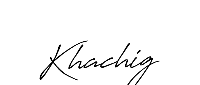 Also You can easily find your signature by using the search form. We will create Khachig name handwritten signature images for you free of cost using Antro_Vectra_Bolder sign style. Khachig signature style 7 images and pictures png