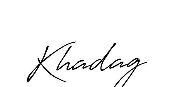 How to make Khadag name signature. Use Antro_Vectra_Bolder style for creating short signs online. This is the latest handwritten sign. Khadag signature style 7 images and pictures png