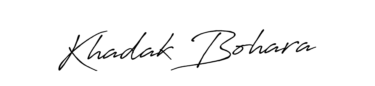 Also we have Khadak Bohara name is the best signature style. Create professional handwritten signature collection using Antro_Vectra_Bolder autograph style. Khadak Bohara signature style 7 images and pictures png