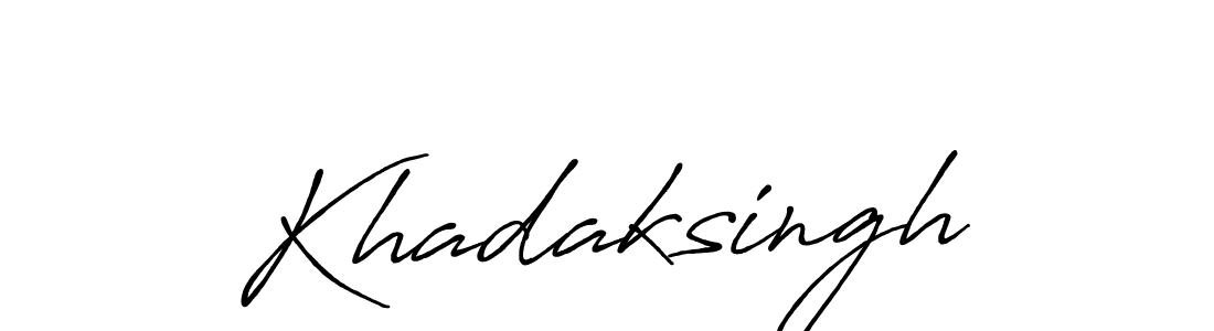 Make a beautiful signature design for name Khadaksingh. With this signature (Antro_Vectra_Bolder) style, you can create a handwritten signature for free. Khadaksingh signature style 7 images and pictures png