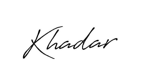 How to make Khadar name signature. Use Antro_Vectra_Bolder style for creating short signs online. This is the latest handwritten sign. Khadar signature style 7 images and pictures png