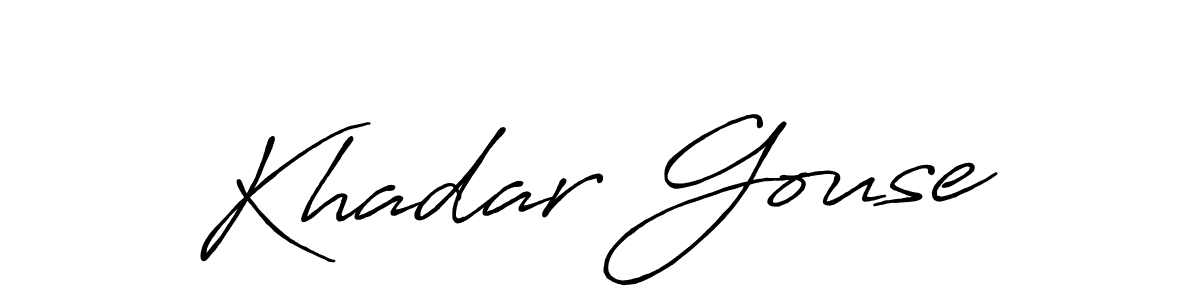 Make a beautiful signature design for name Khadar Gouse. Use this online signature maker to create a handwritten signature for free. Khadar Gouse signature style 7 images and pictures png