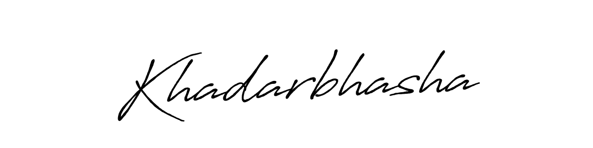 Make a beautiful signature design for name Khadarbhasha. With this signature (Antro_Vectra_Bolder) style, you can create a handwritten signature for free. Khadarbhasha signature style 7 images and pictures png