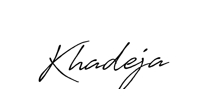 Design your own signature with our free online signature maker. With this signature software, you can create a handwritten (Antro_Vectra_Bolder) signature for name Khadeja. Khadeja signature style 7 images and pictures png