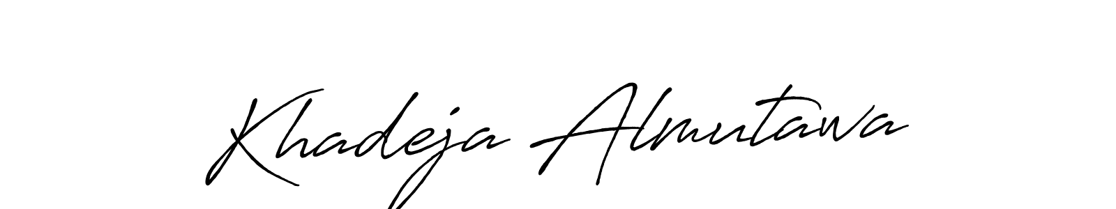 Use a signature maker to create a handwritten signature online. With this signature software, you can design (Antro_Vectra_Bolder) your own signature for name Khadeja Almutawa. Khadeja Almutawa signature style 7 images and pictures png