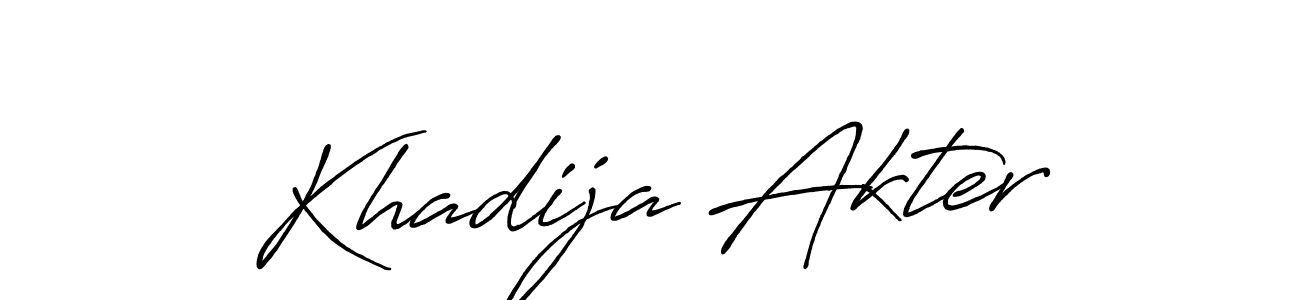 if you are searching for the best signature style for your name Khadija Akter. so please give up your signature search. here we have designed multiple signature styles  using Antro_Vectra_Bolder. Khadija Akter signature style 7 images and pictures png