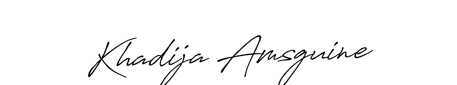 if you are searching for the best signature style for your name Khadija Amsguine. so please give up your signature search. here we have designed multiple signature styles  using Antro_Vectra_Bolder. Khadija Amsguine signature style 7 images and pictures png