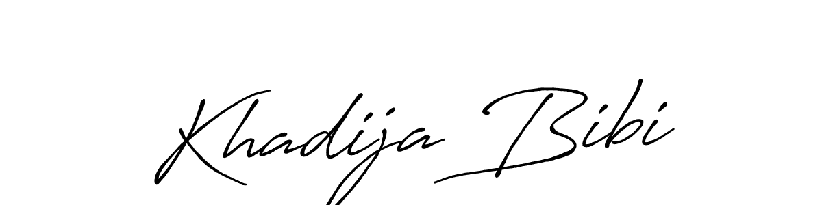 Also we have Khadija Bibi name is the best signature style. Create professional handwritten signature collection using Antro_Vectra_Bolder autograph style. Khadija Bibi signature style 7 images and pictures png