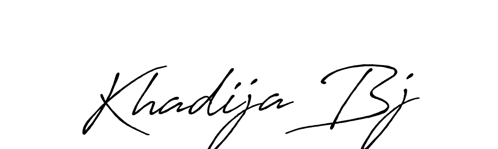 The best way (Antro_Vectra_Bolder) to make a short signature is to pick only two or three words in your name. The name Khadija Bj include a total of six letters. For converting this name. Khadija Bj signature style 7 images and pictures png