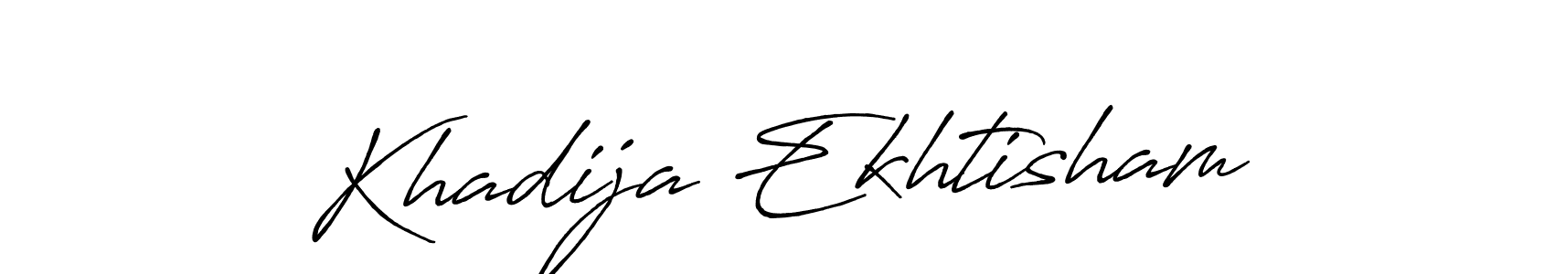 Also we have Khadija Ekhtisham name is the best signature style. Create professional handwritten signature collection using Antro_Vectra_Bolder autograph style. Khadija Ekhtisham signature style 7 images and pictures png