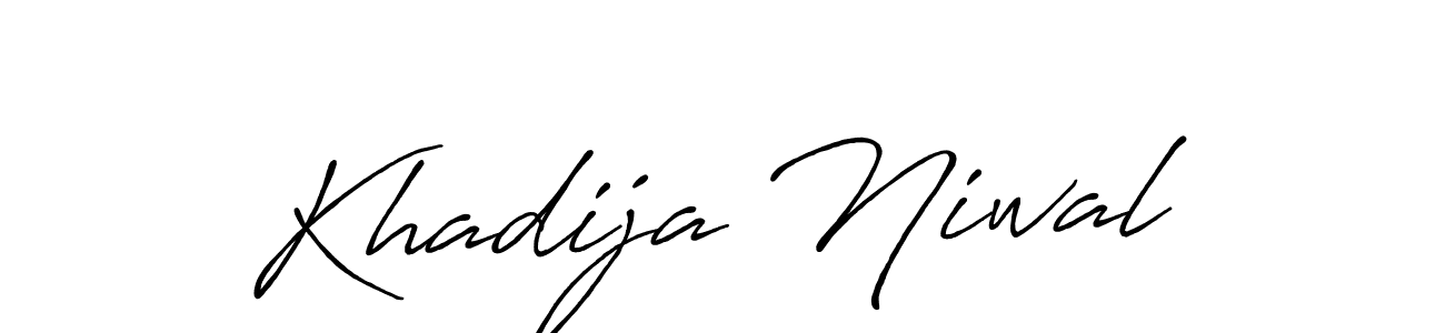 Design your own signature with our free online signature maker. With this signature software, you can create a handwritten (Antro_Vectra_Bolder) signature for name Khadija Niwal. Khadija Niwal signature style 7 images and pictures png