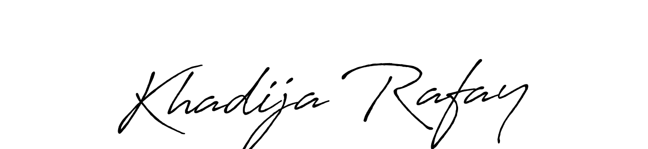 Create a beautiful signature design for name Khadija Rafay. With this signature (Antro_Vectra_Bolder) fonts, you can make a handwritten signature for free. Khadija Rafay signature style 7 images and pictures png