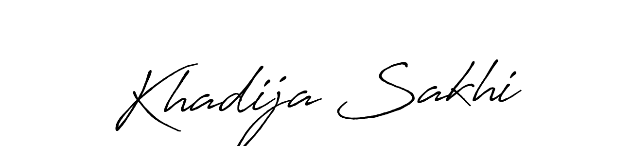 Make a short Khadija Sakhi signature style. Manage your documents anywhere anytime using Antro_Vectra_Bolder. Create and add eSignatures, submit forms, share and send files easily. Khadija Sakhi signature style 7 images and pictures png